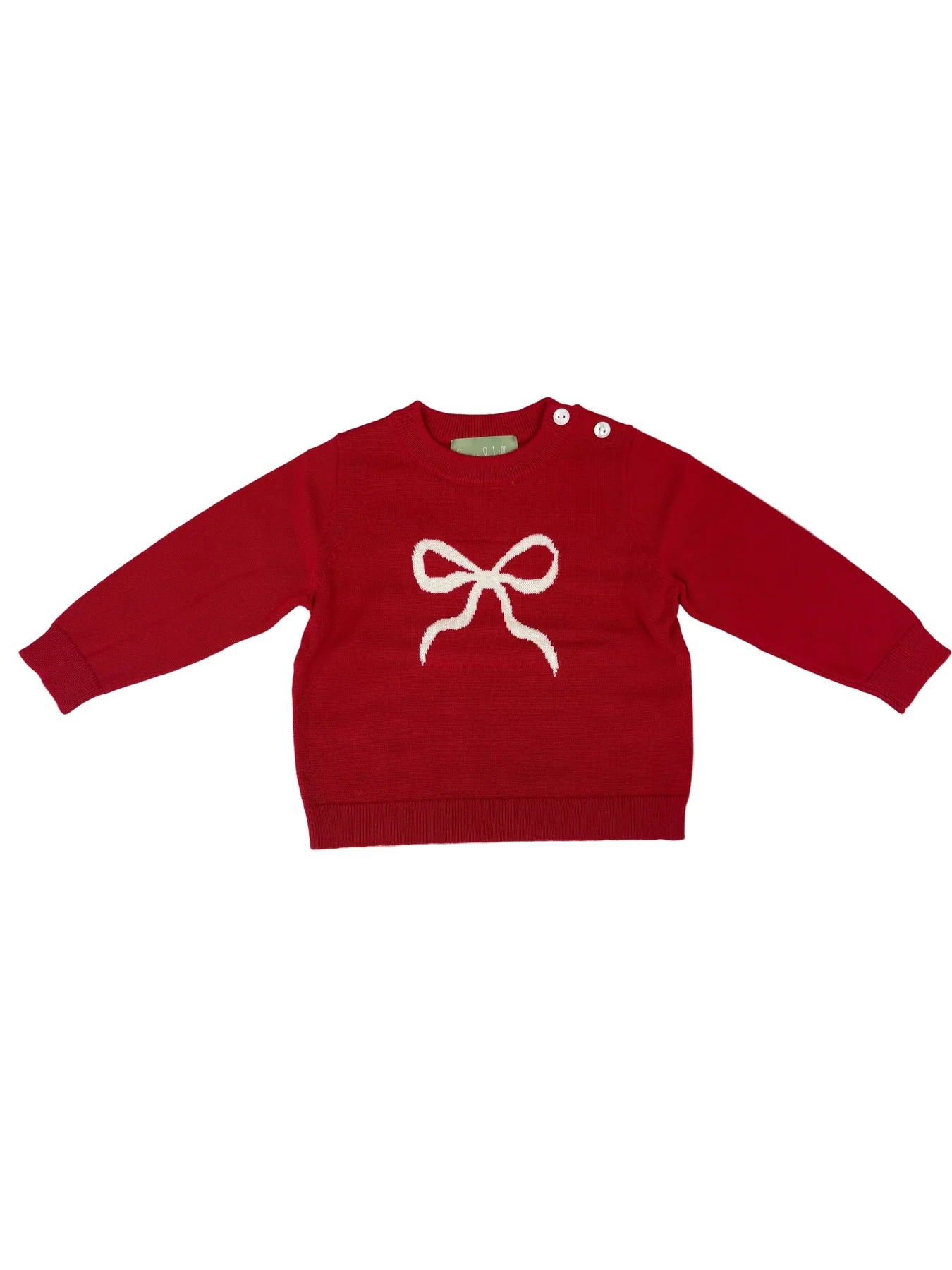 Kid's Red Sweater with White Bow