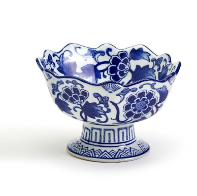 Scalloped Edge Footed Bowl