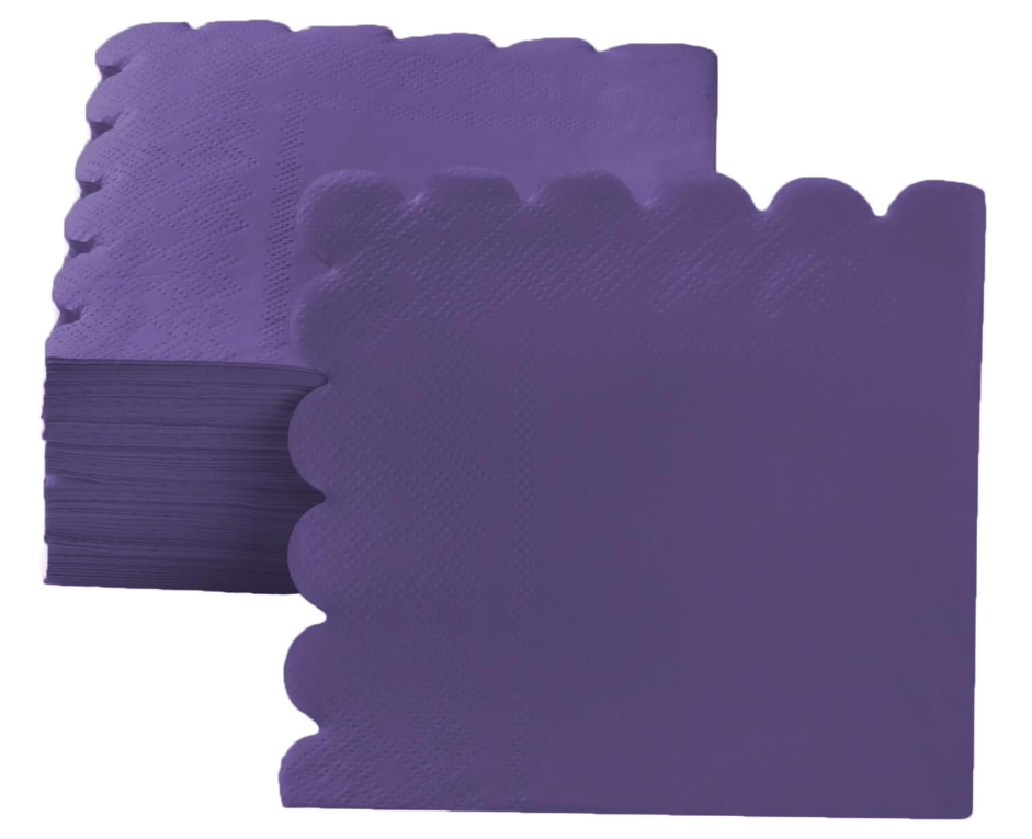5"x5" Scalloped Beverage Napkins