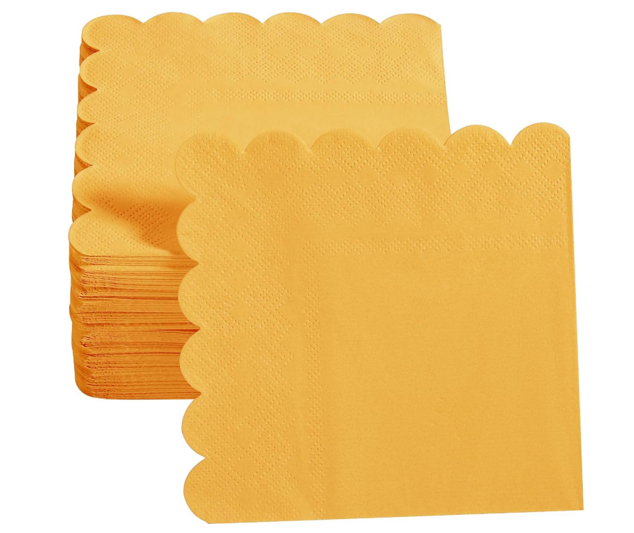 5"x5" Scalloped Beverage Napkins