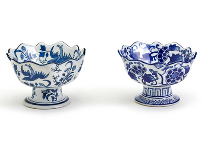 Scalloped Edge Footed Bowl