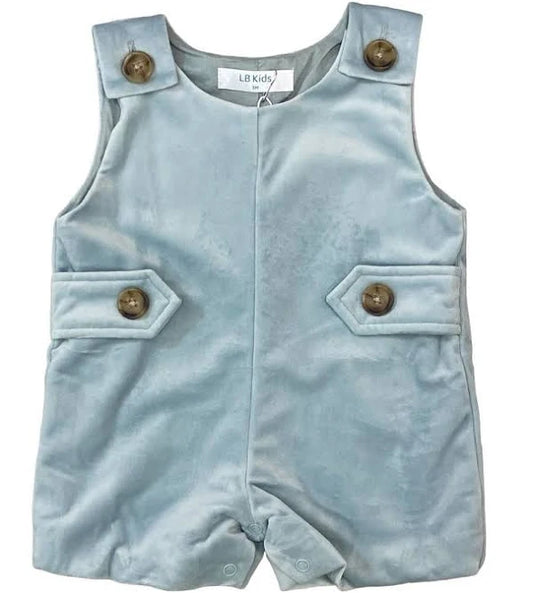 Ice Blue Velvet Shortall
