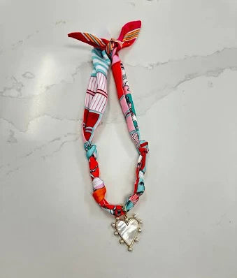 The Scarlett Heart Scarf Necklace