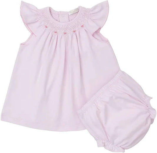 CLB summer Bishop dress set with hand smock