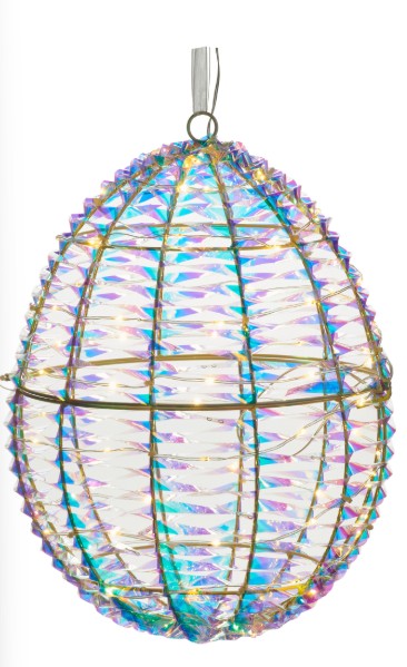 20.5" Lighted Hanging Mylar Eggs