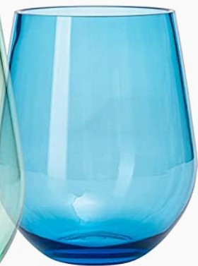 Unbreakable Colored Stemless Wine Glass