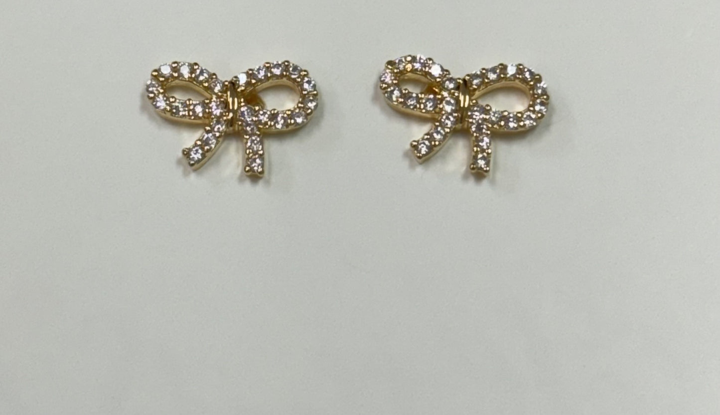 Crystal Bow Earrings