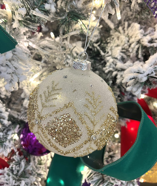 4" Glitter Ball Ornament