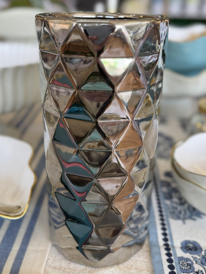 Silver Architecture Vase