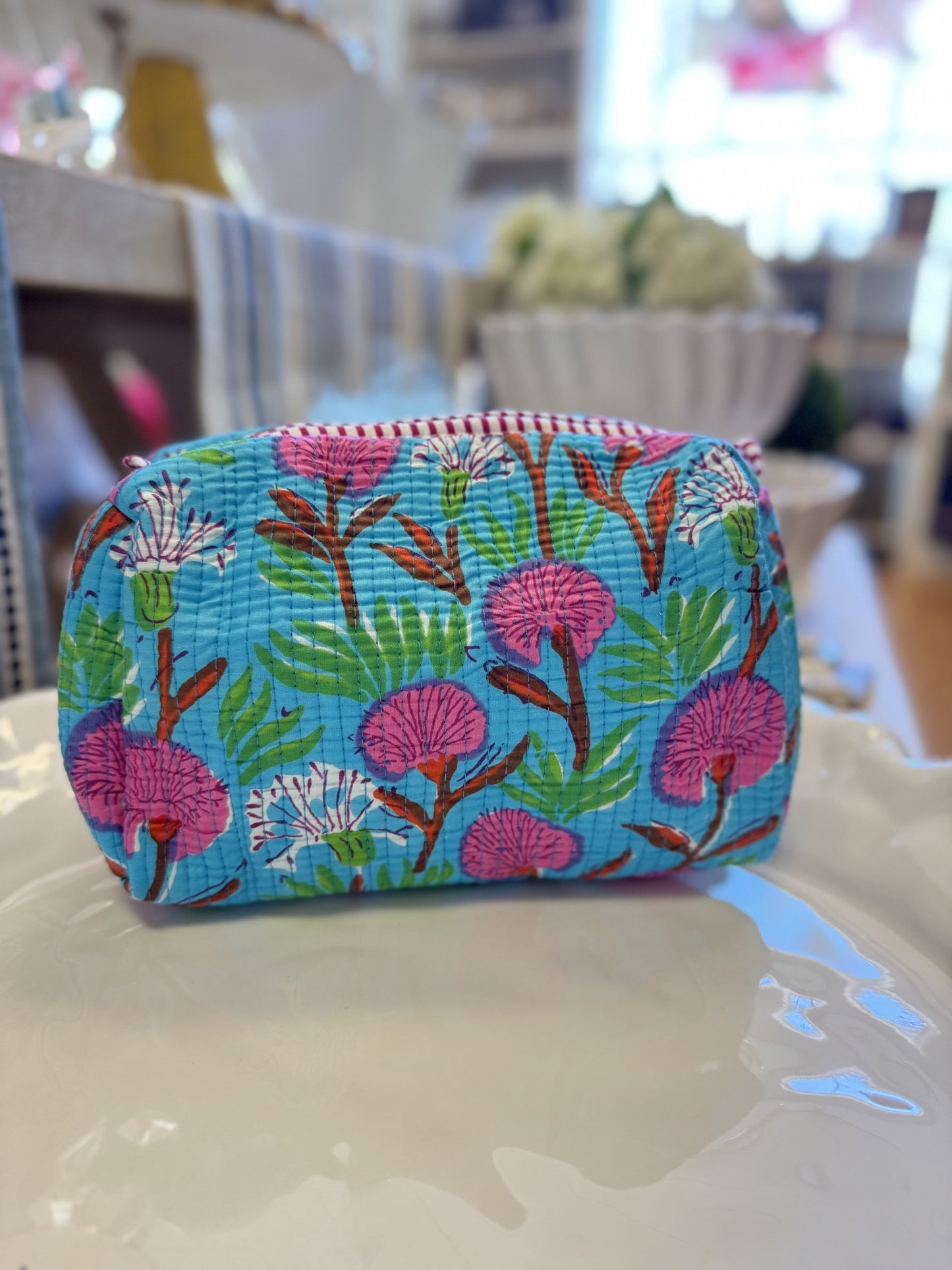 Set of 3 Quilted Cosmetic Bags