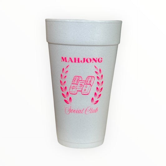 Mahjong Social Club Foam Cups