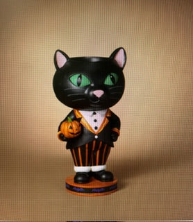 28.25"H Magnesium Halloween Cat W/ Candy Bowl