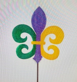 All-Glitter Mardi Gras Icons Yard Stake