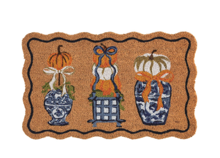 Pumpkin Topiary Doormat