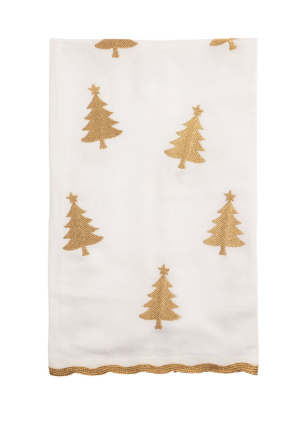 Tree Gold Embroidery Towel