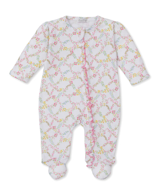 Kissy Kissy Garden Trellis Floral Footie w/ Zip