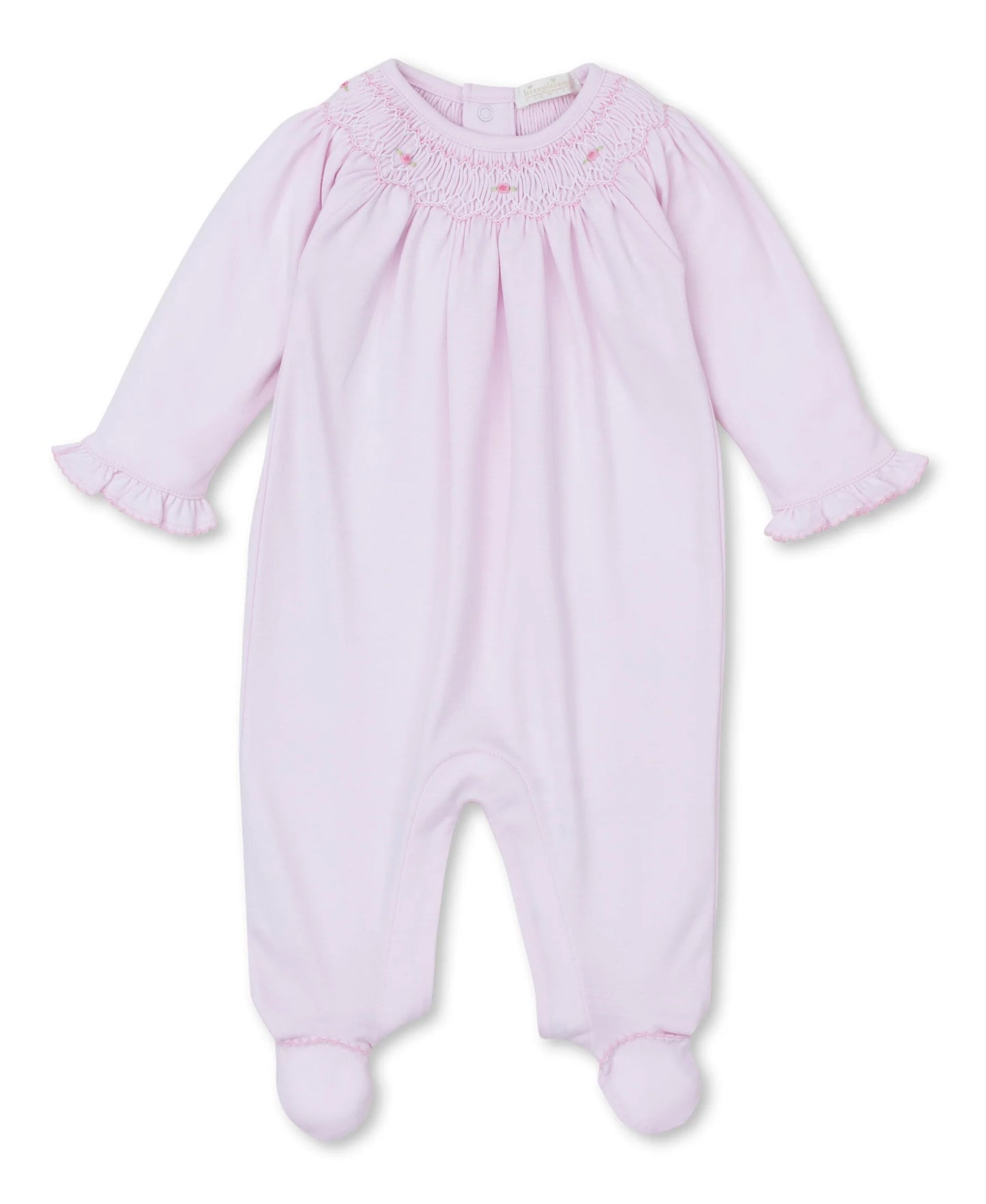 Pink Fall Bishop-Footie w/ Hand Smock