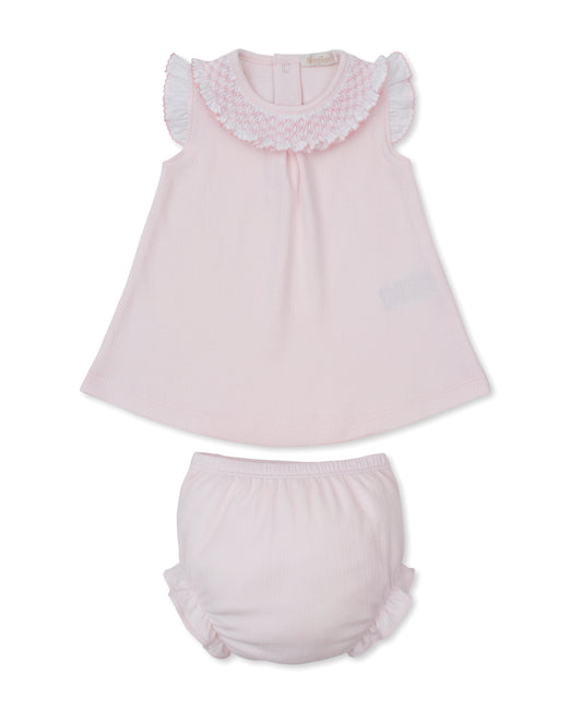 Kissy Kissy CLB Smocked Ruffle Dress Set w/ Hand Smock
