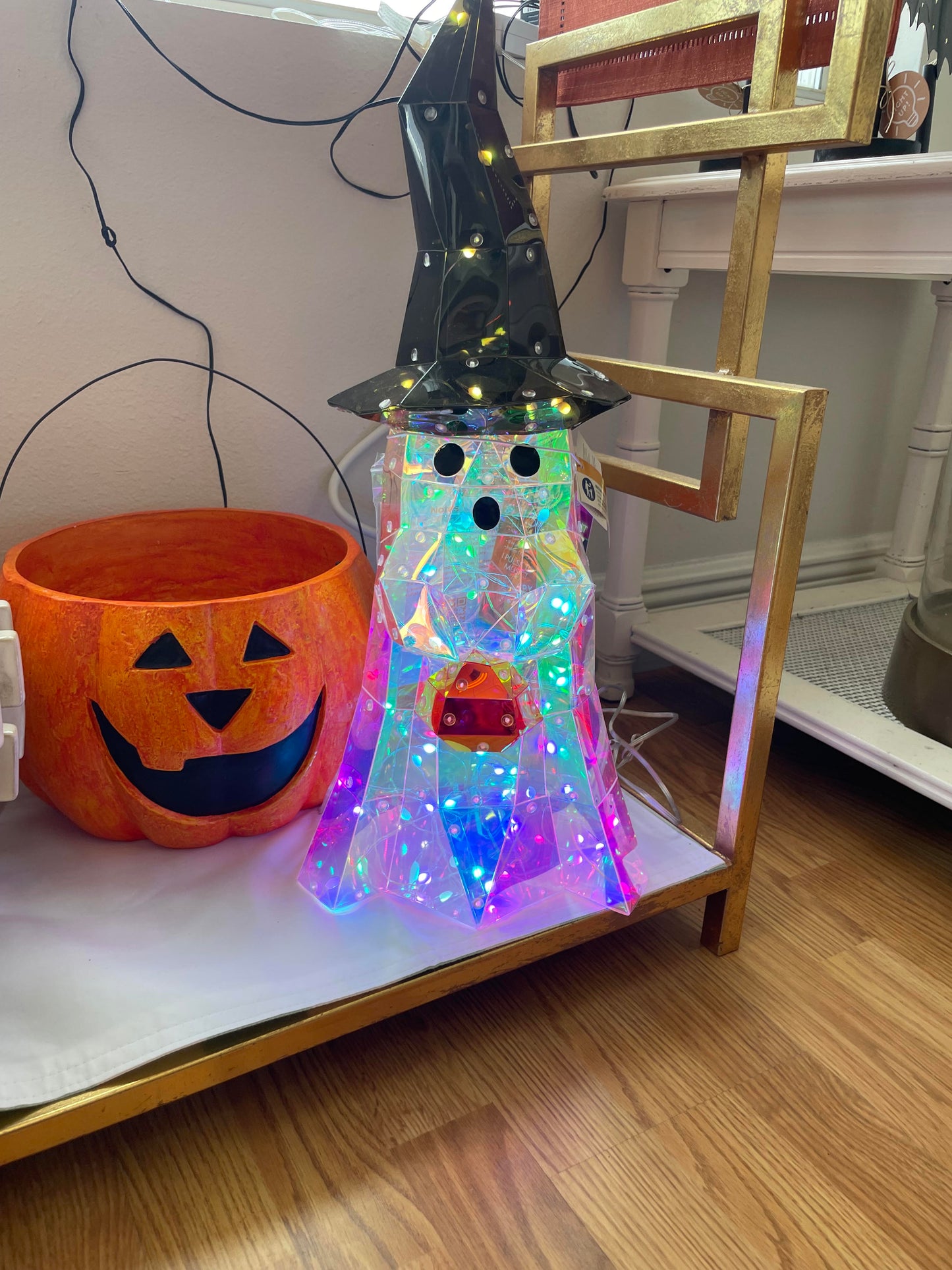 21.5"H USB Electric Lighted Holographic Ghost