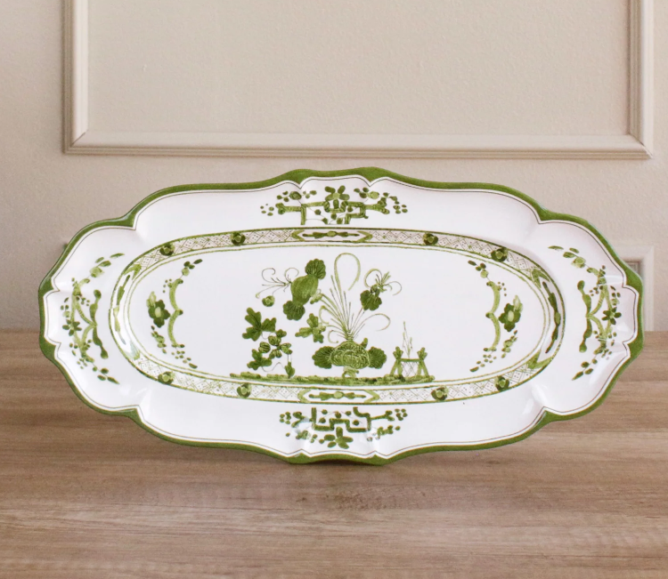 VIDA Faenza Long Oval Tray (Gr/Wh)