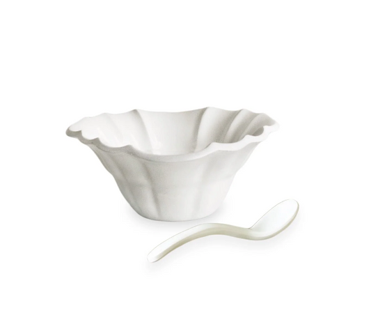 VIDA Tuscany Mini Bowl with Spoon (White)