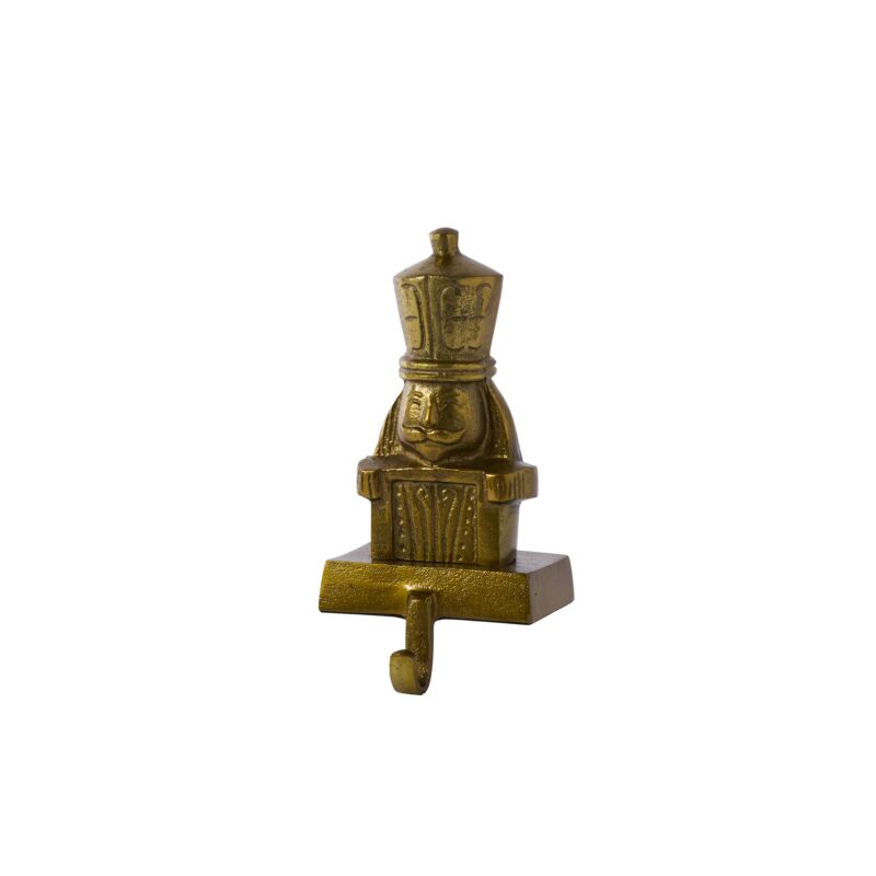 Antique Gold Vintage Nutcracker Stocking Holder