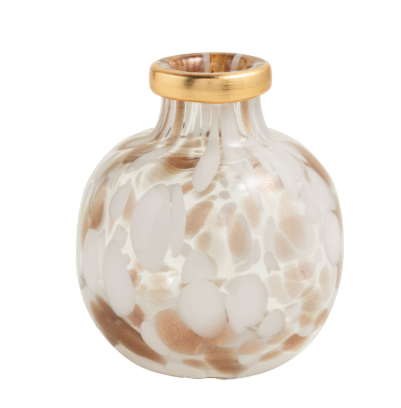 White & Gold Tortoise Vases