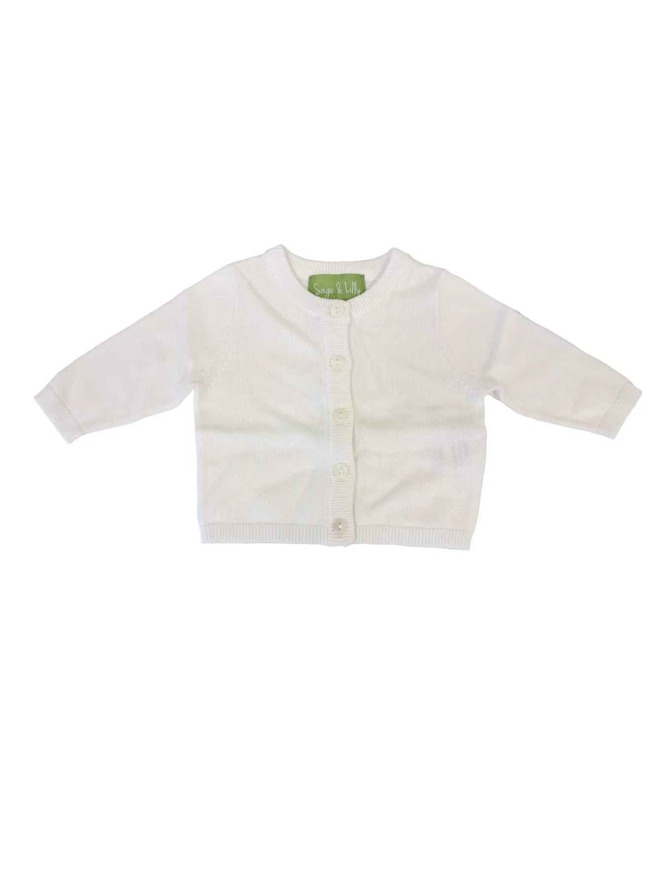 Kid's White Cardigan