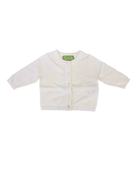 Kid's White Cardigan