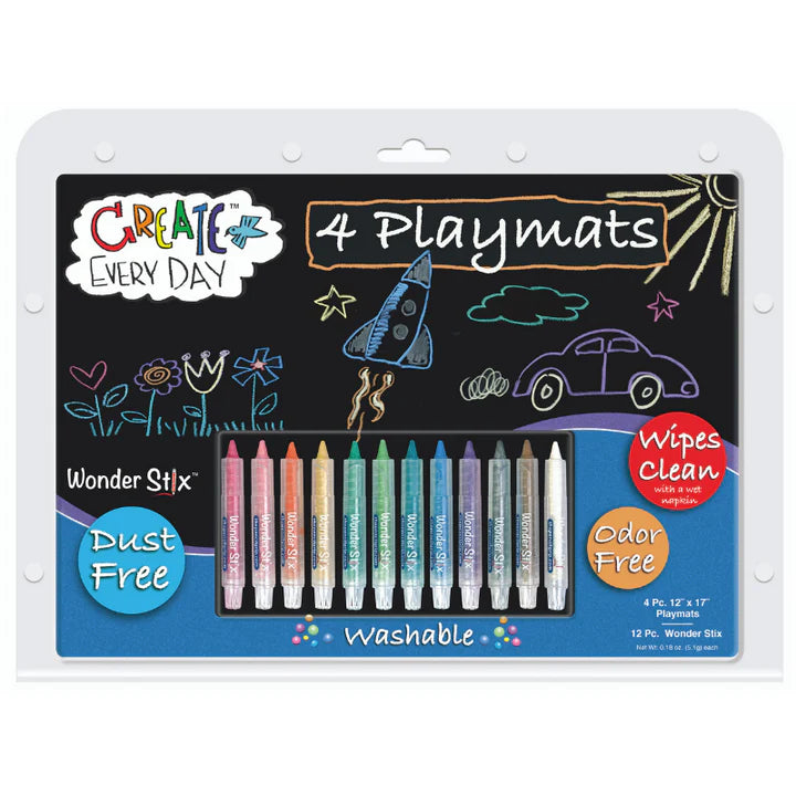 Black Board Playmat Kit w/ Wonder Stix