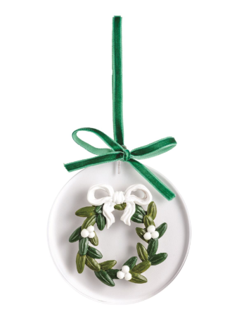 White Christmas Painted Acrylic Ornaments