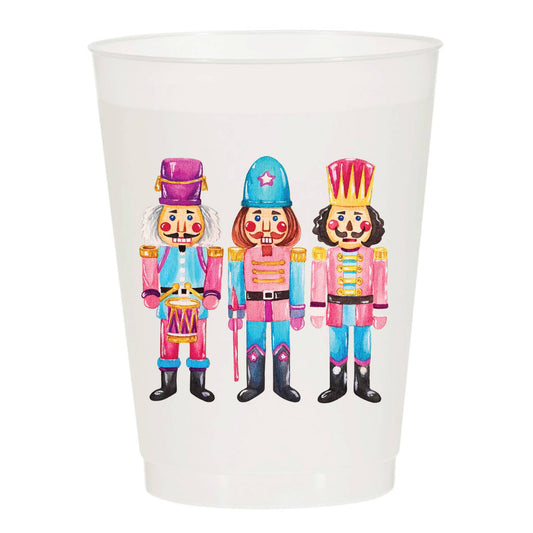 Nutcracker Pink Christmas Frosted Cups (Pack of 6)