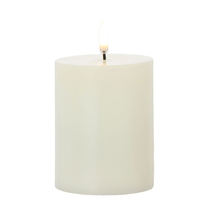 3" x 4" Ivory Pillar Candle