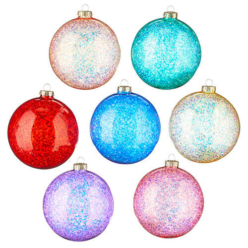 5" Glittered Ball Ornament