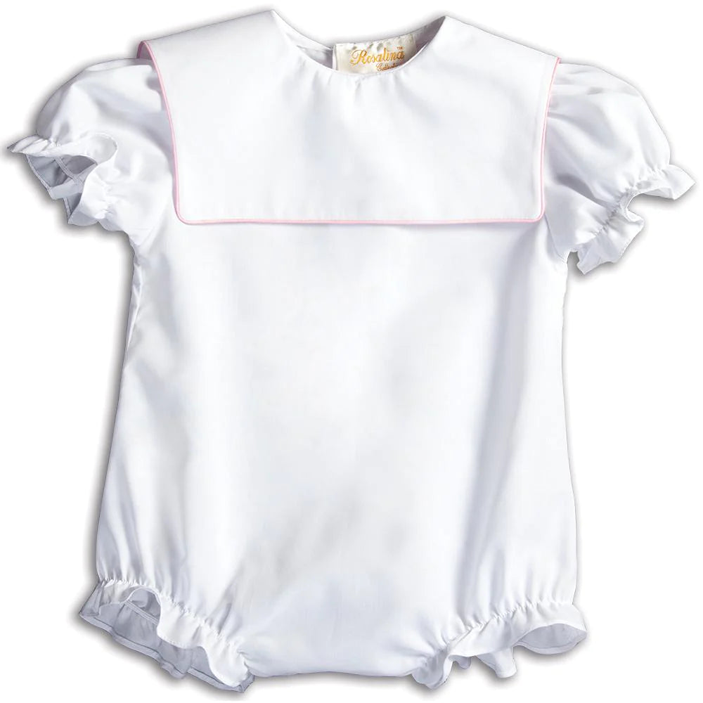 Baby Girl Bubble with Square Collar