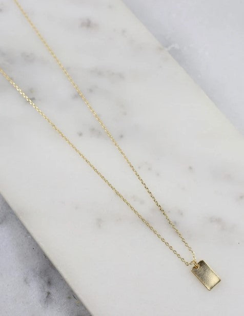 Benny Rectangle Charm Necklace