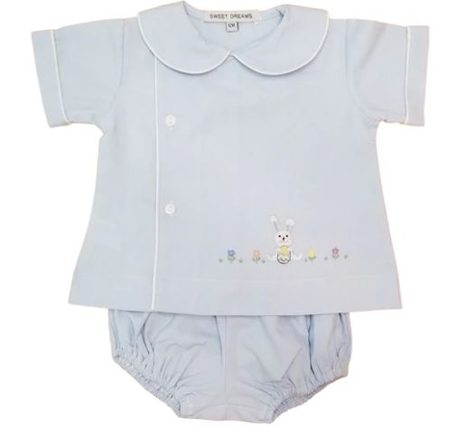 Bunny Embroidered Diaper Set