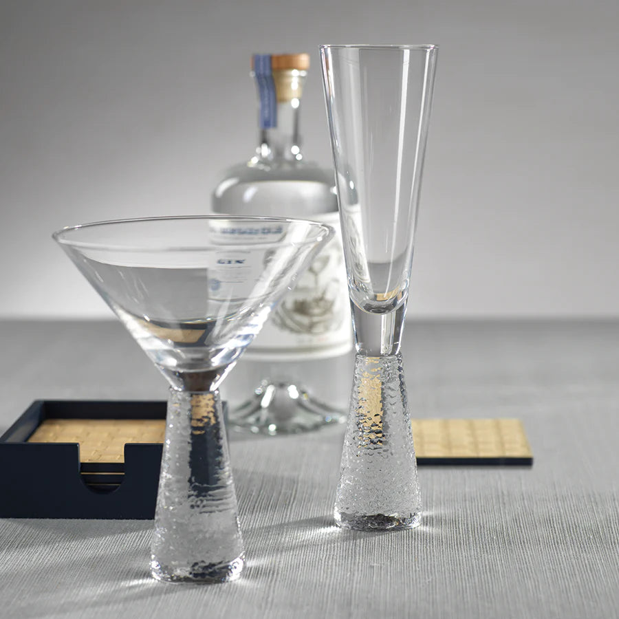 Livogno Martini Glass on Hammered Stem