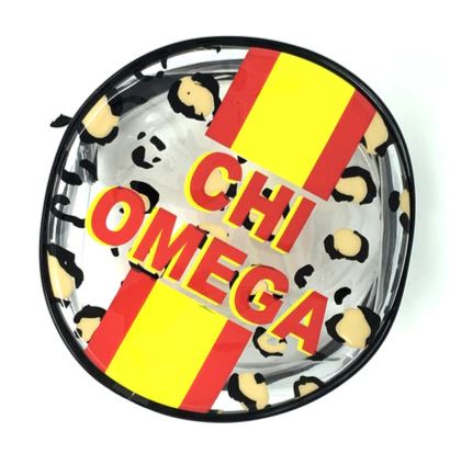 Sorority Cosmetic Bag with Colorful Stripe