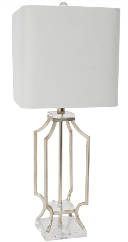 Elise Silver Metal Lamp