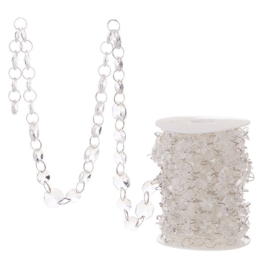 10 Yd Clear Round Crystal Garland