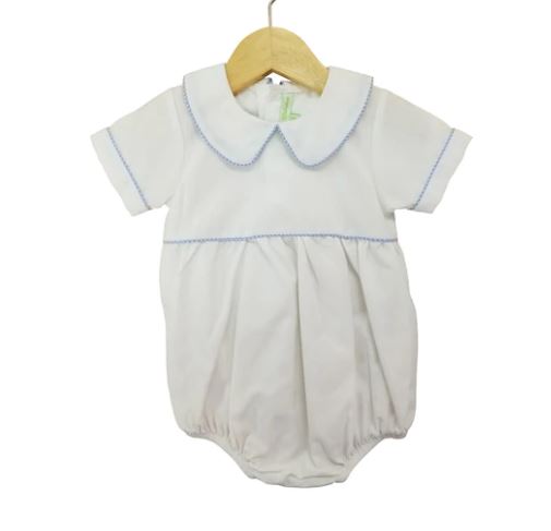 Blue Gingham Trim Bubble