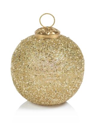 Gold Glitter Ornament Scented Candle 3.5"