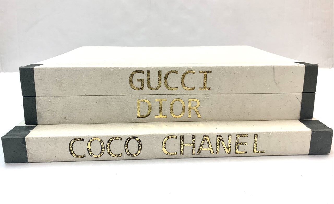 Decorative Book Boxes ( Louis Vuitton Silver Black )