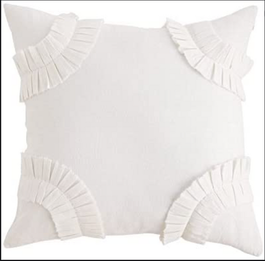 Ivory Ruffle Pillow