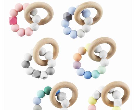 Silicone and Wood Teether