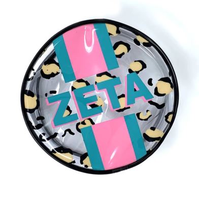 Sorority Cosmetic Bag with Colorful Stripe