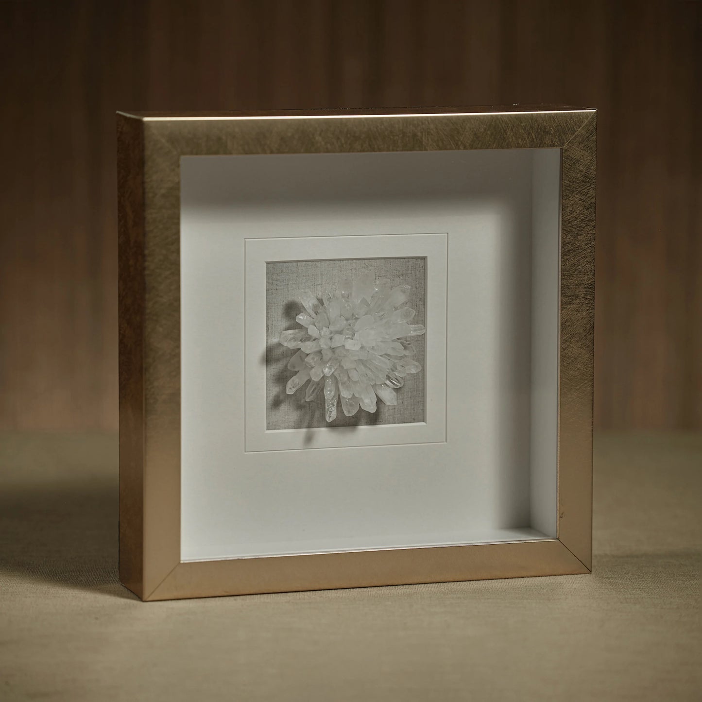 Gold Framed Crystal Flower