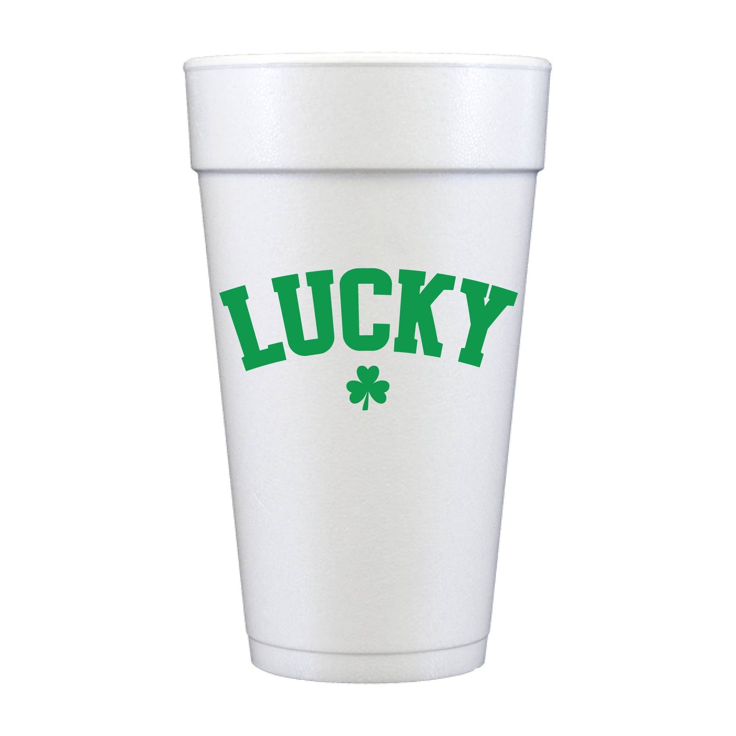 St. Patrick's Day Lucky Shamrock Foam Cups (Pack of 10)