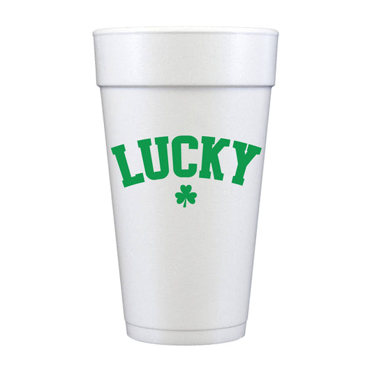 St. Patrick's Day Lucky Shamrock Foam Cups (Pack of 10)